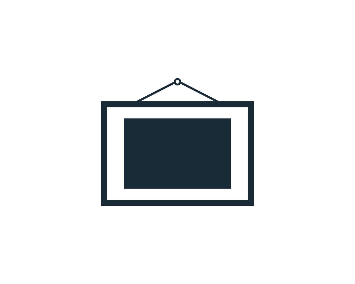 Blank Frame Hanging for your Photo Icon Vector Logo Template Illustration Design