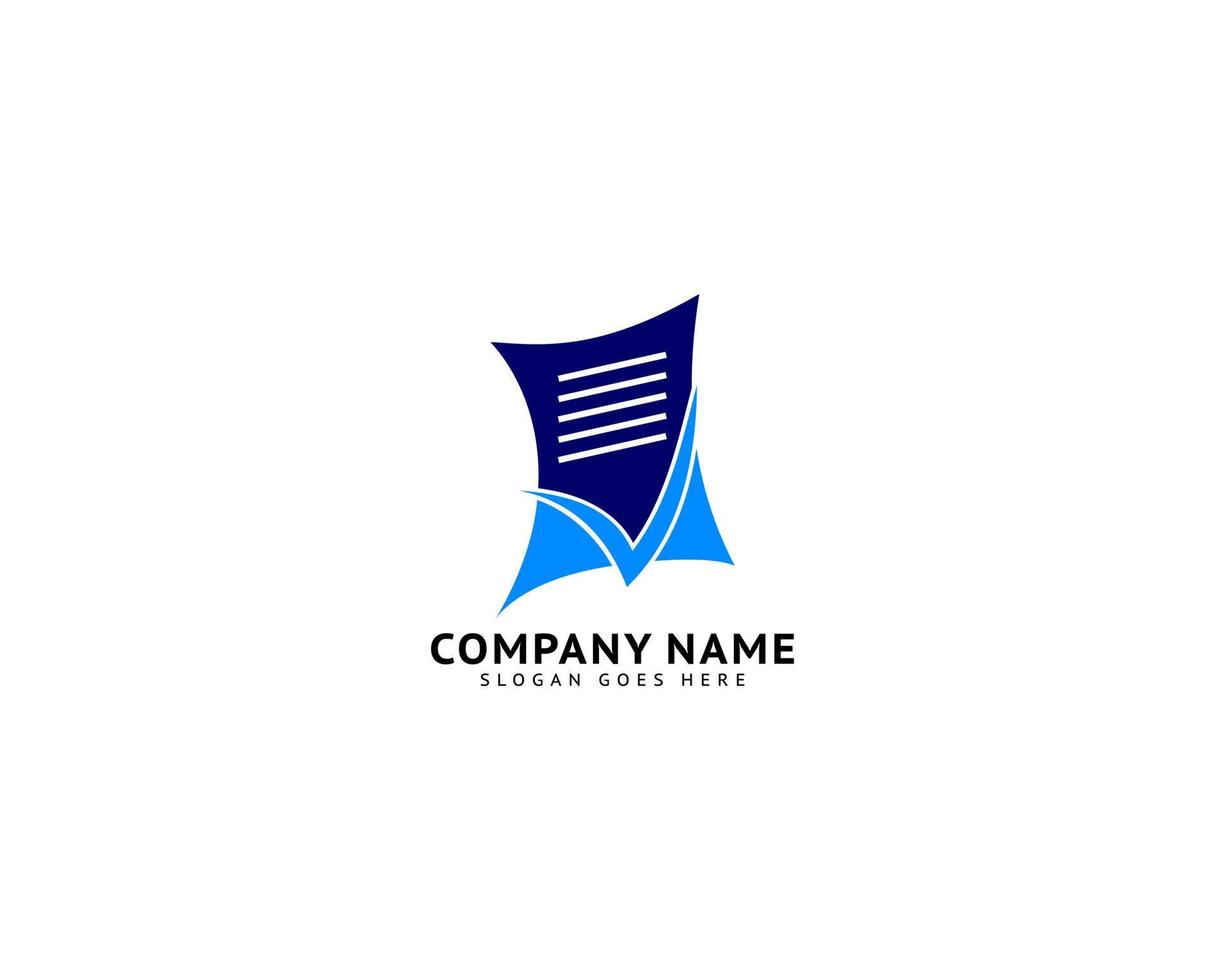 File document check logo design concept template vector