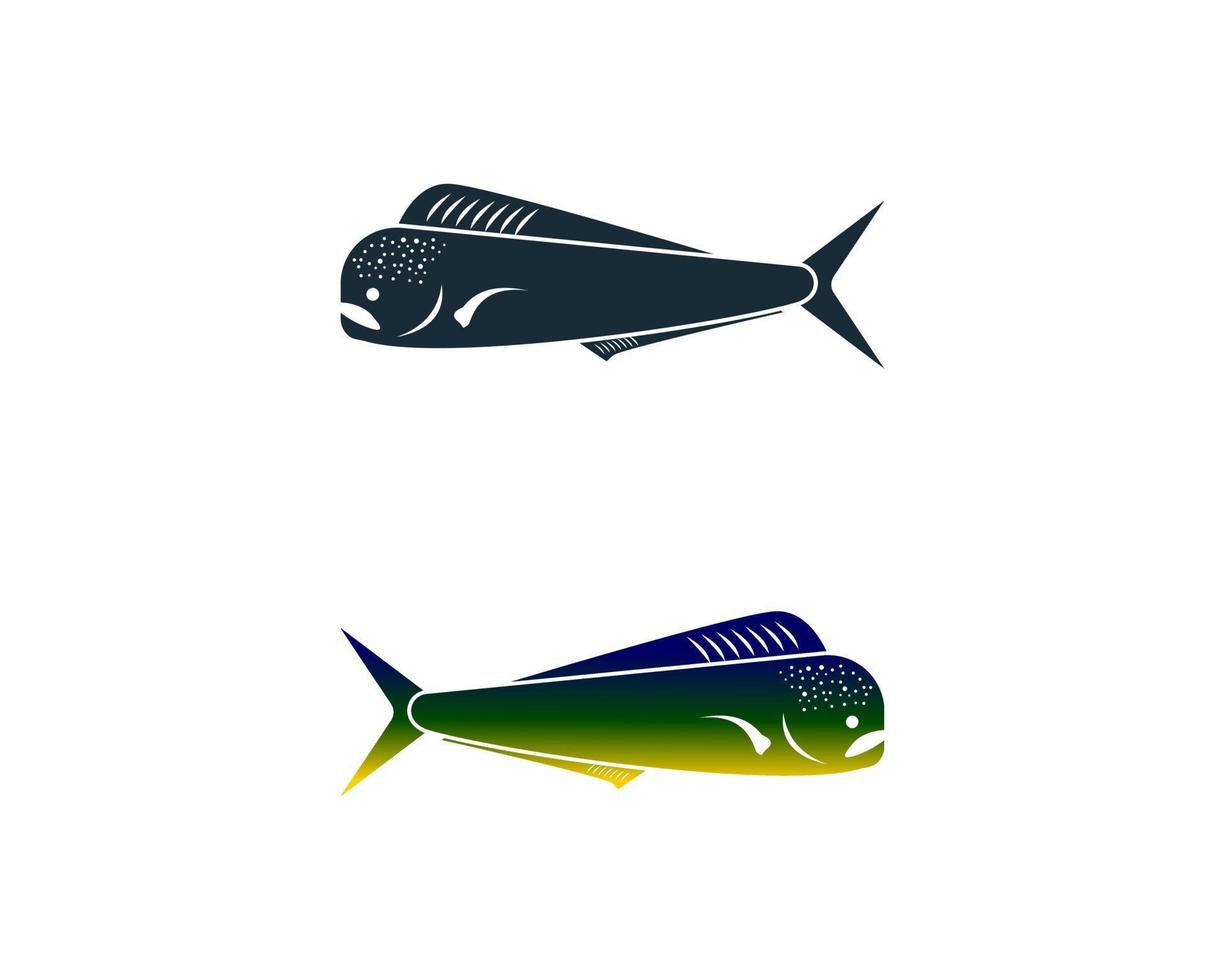 Dorado Fish Icon Vector Logo Template Illustration Design