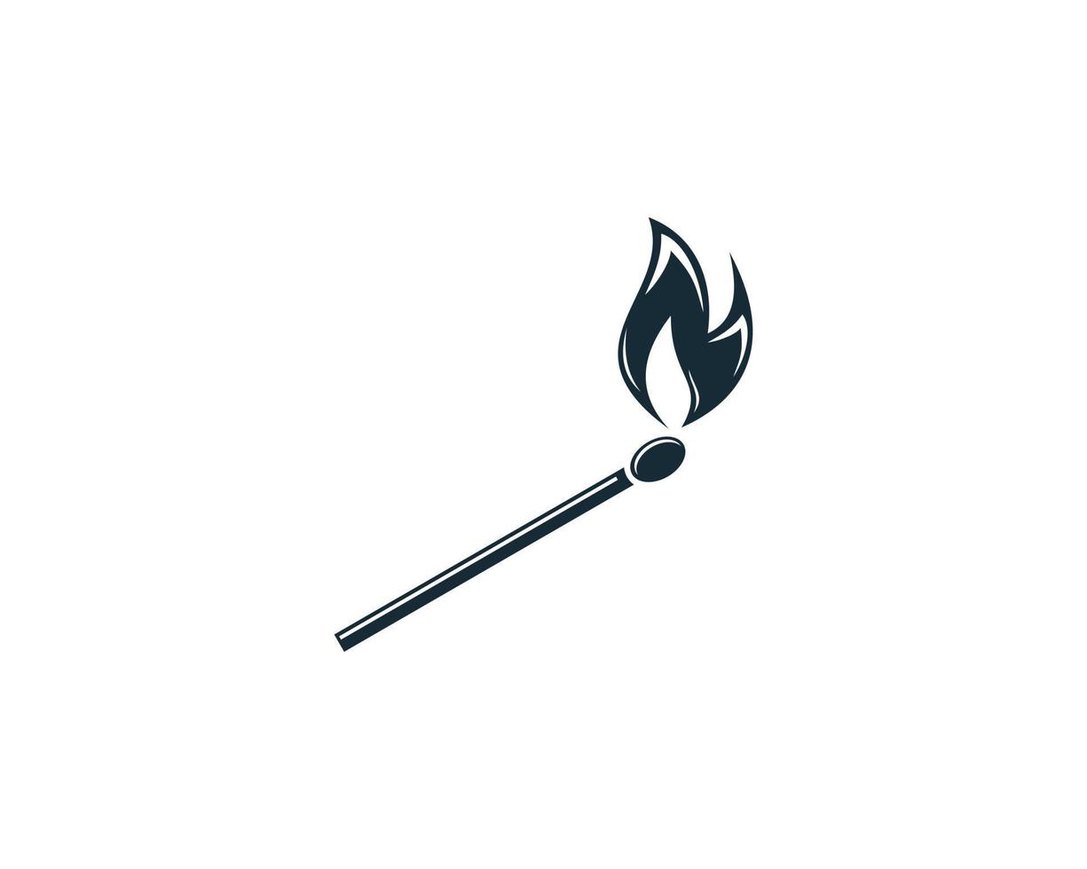 Matchstick, Wooden Lighter Icon Design Template Elements vector