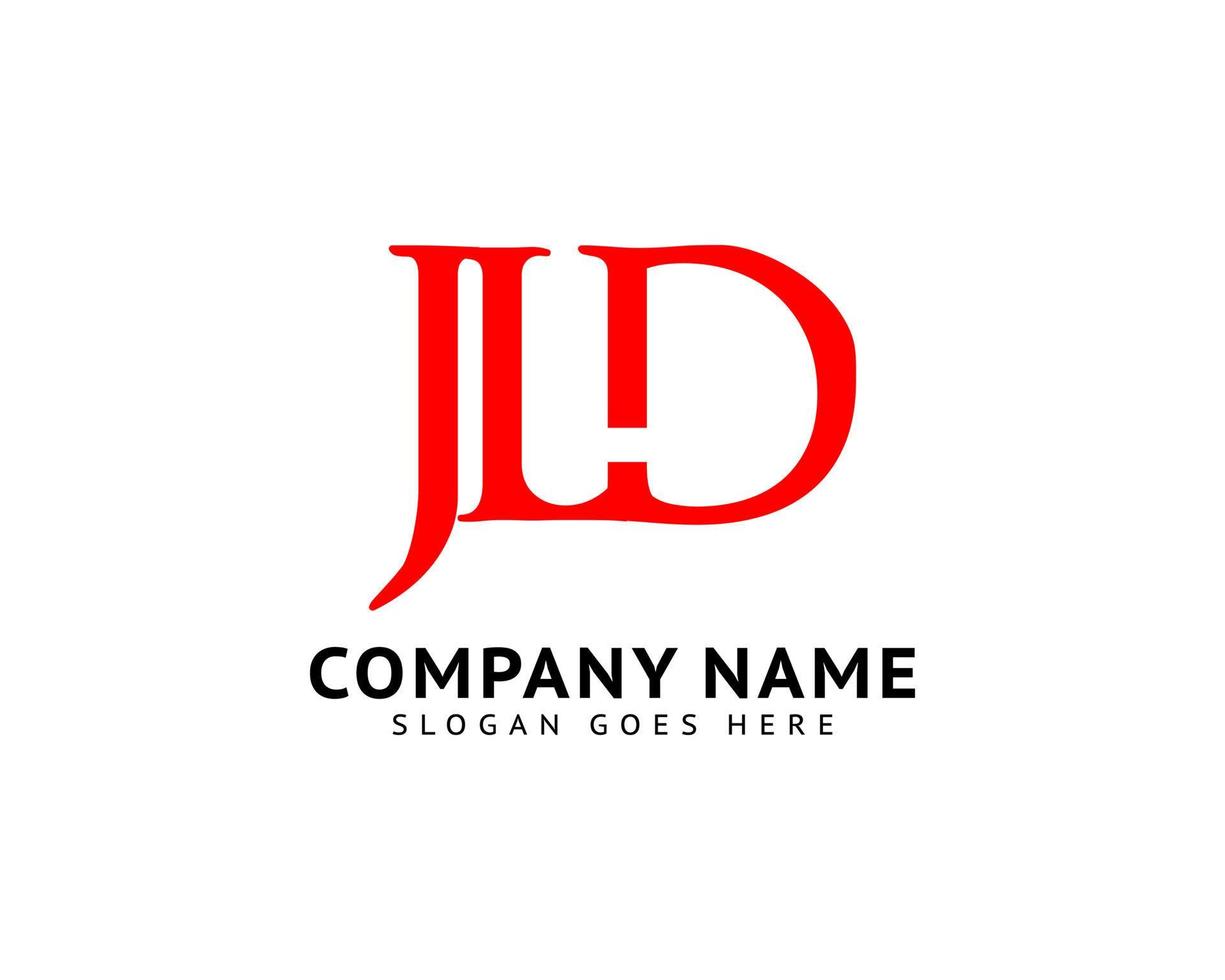 Initial Letter JLD Logo Template Design vector