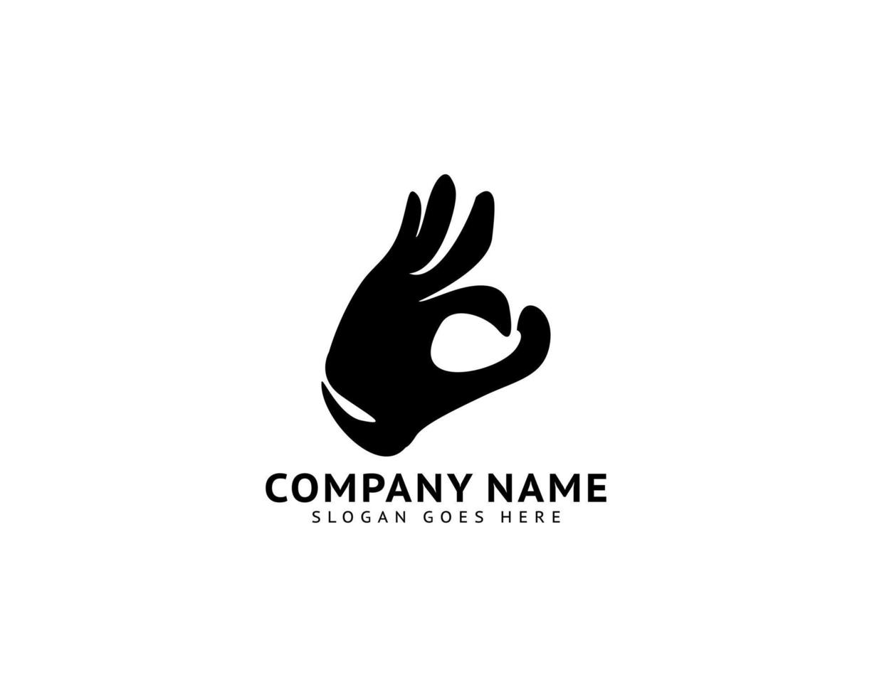 Good and OK Gesture Logo Design Template vector