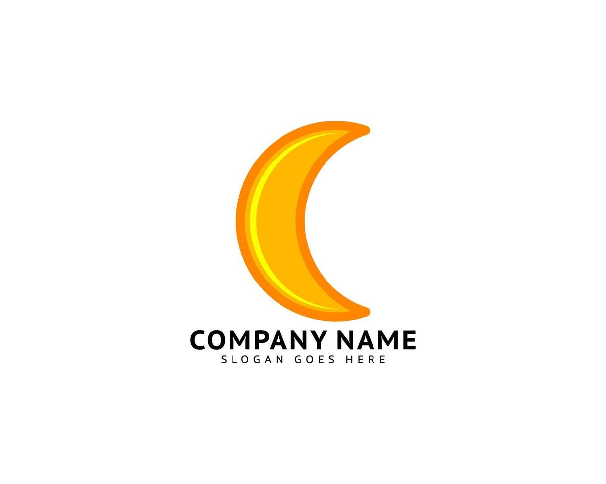 Moon logo design vector template