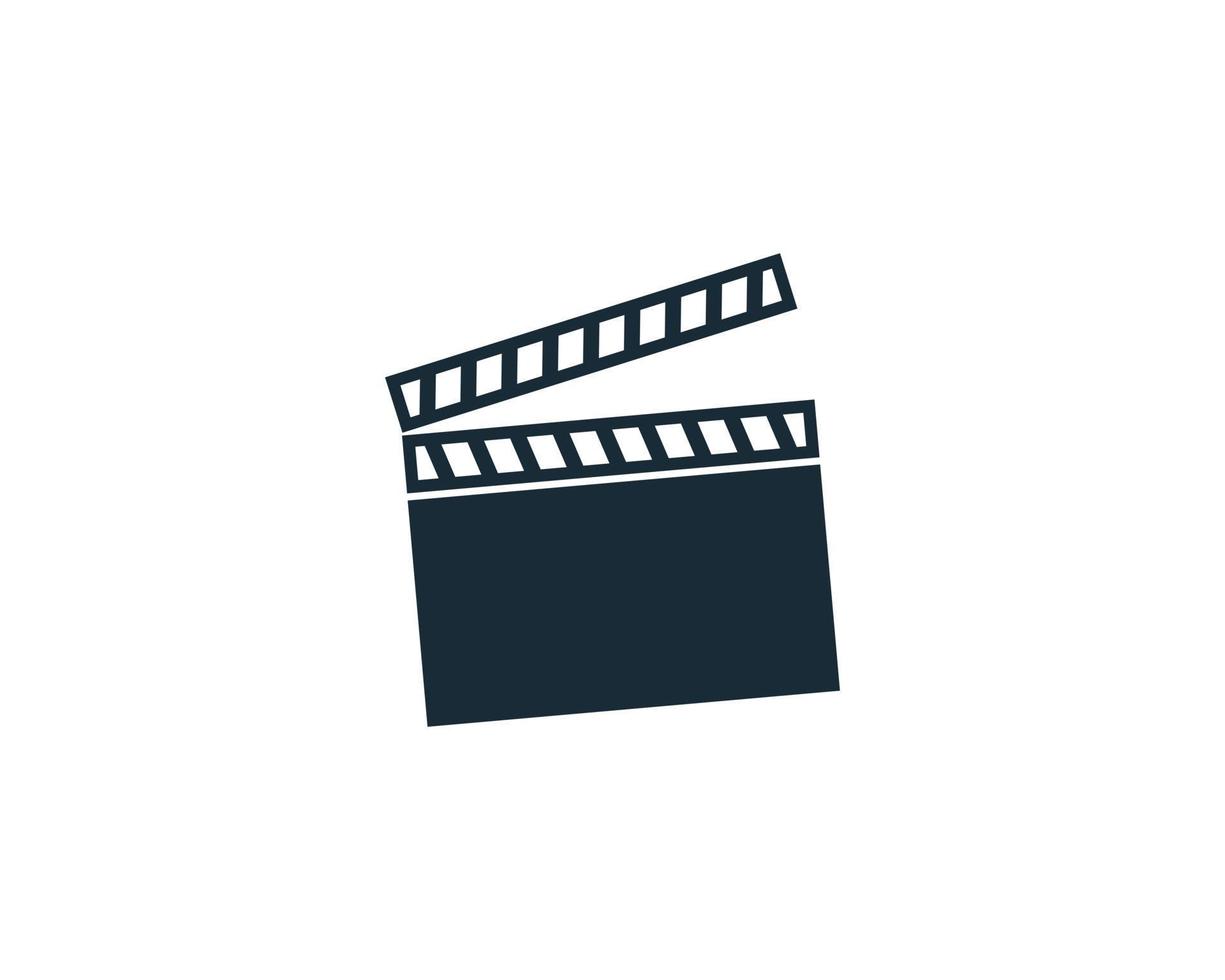 Movie Clapper Board Icon Vector Logo Template Illustration Design