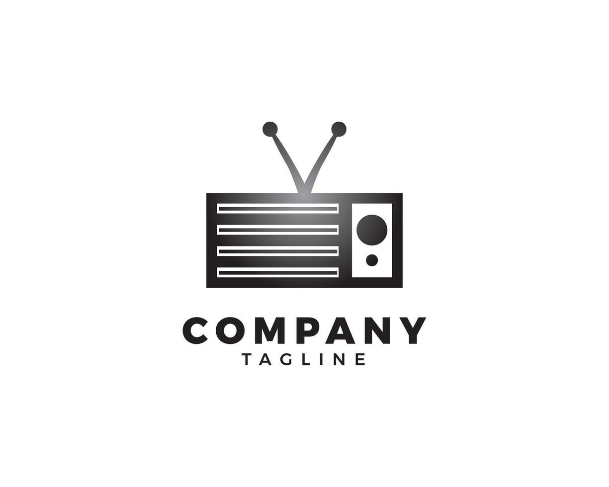 Radio logo template vector icon illustration design