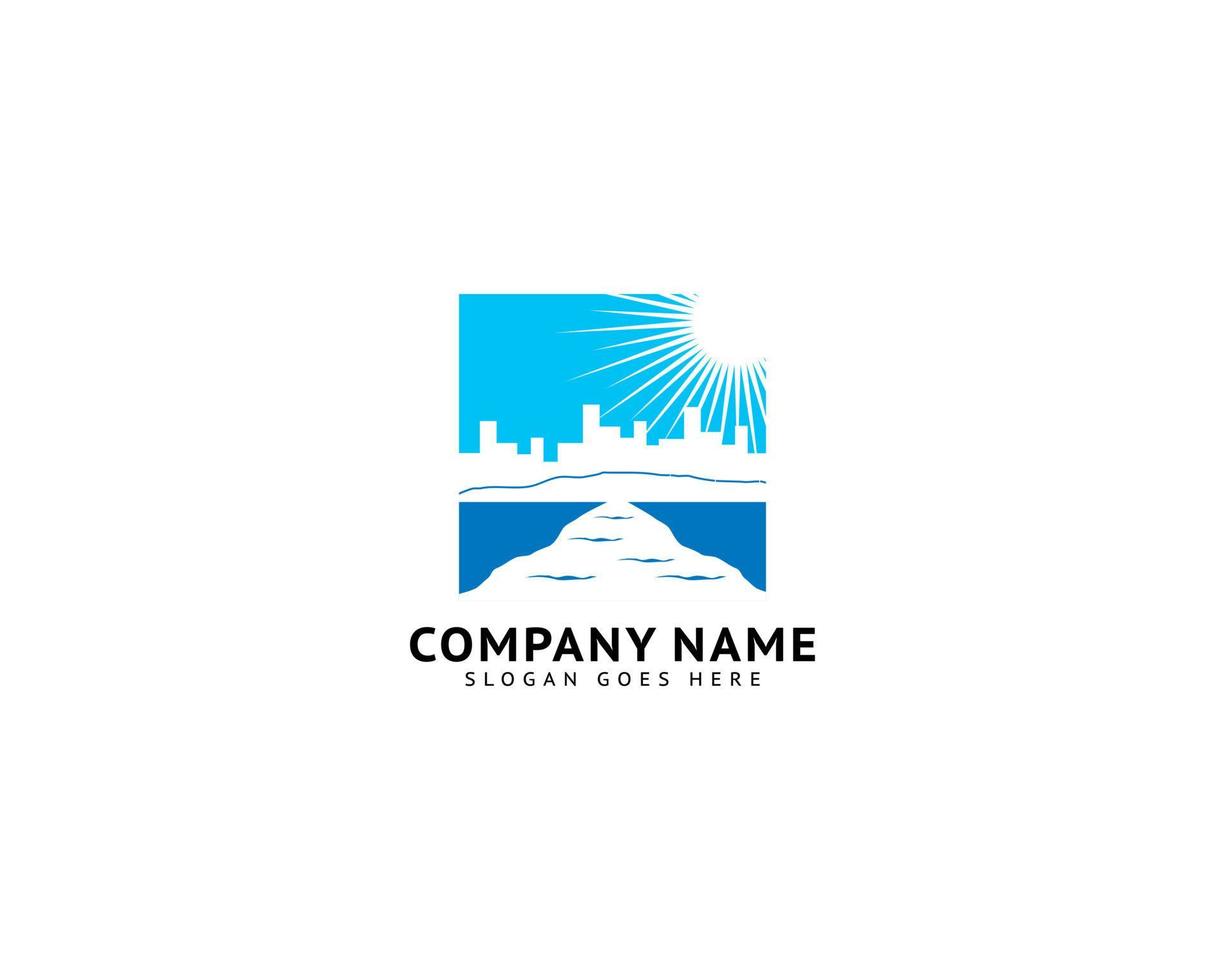 Sea ocean logo design vector illustration