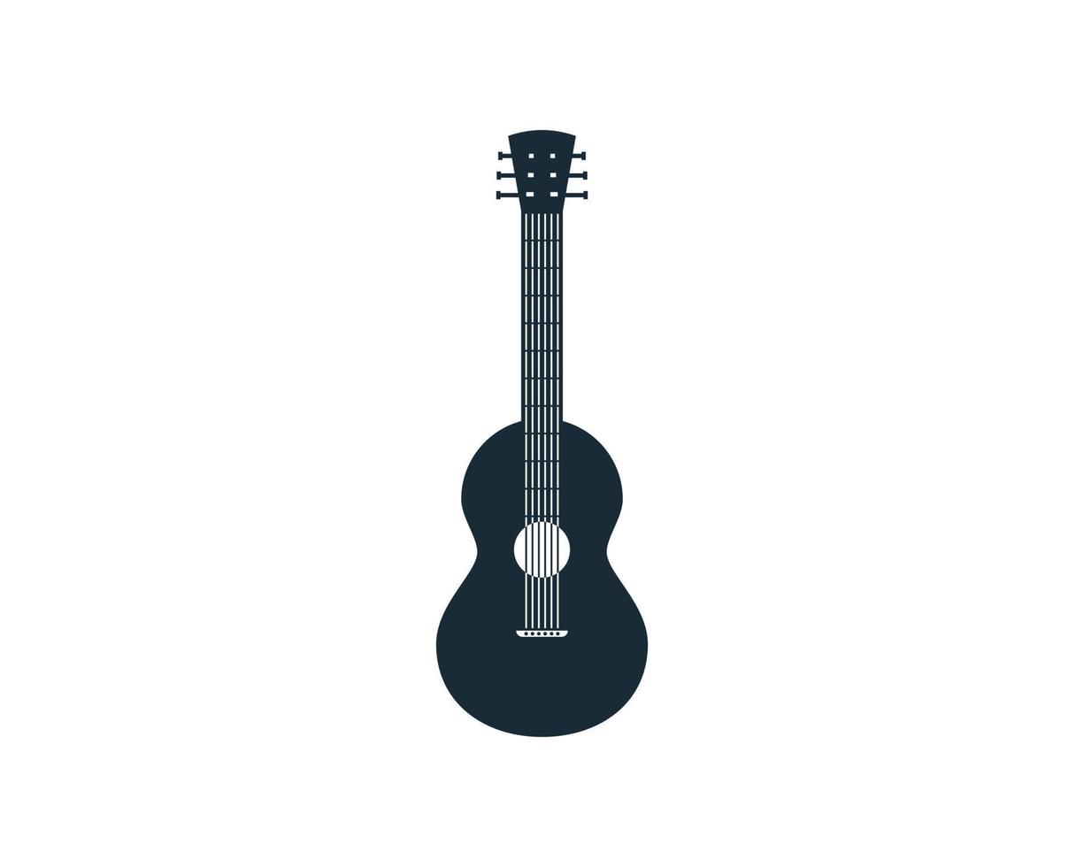elementos de plantilla de diseño de icono de guitarra vector
