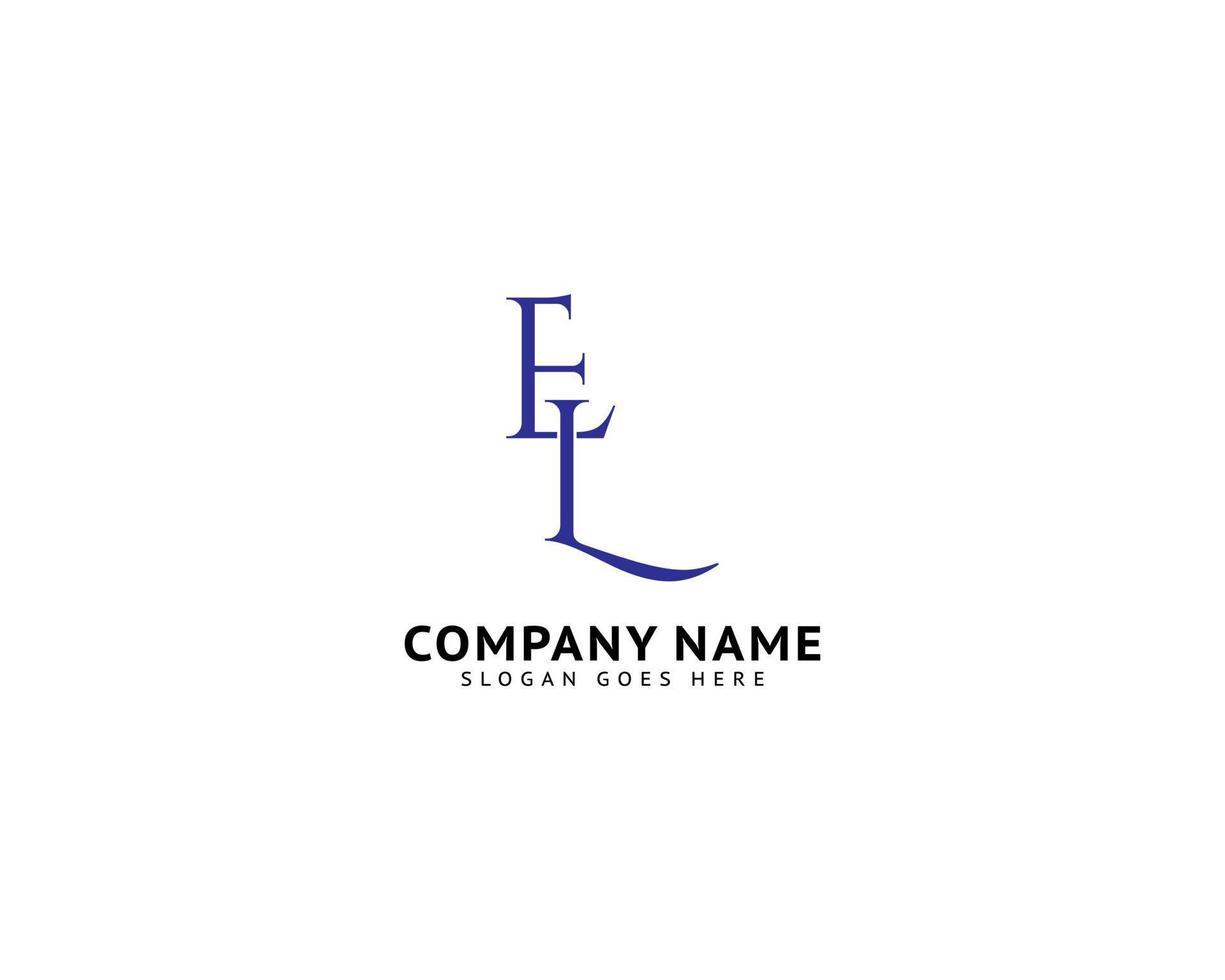 Initial Letter EL Logo Template Design vector