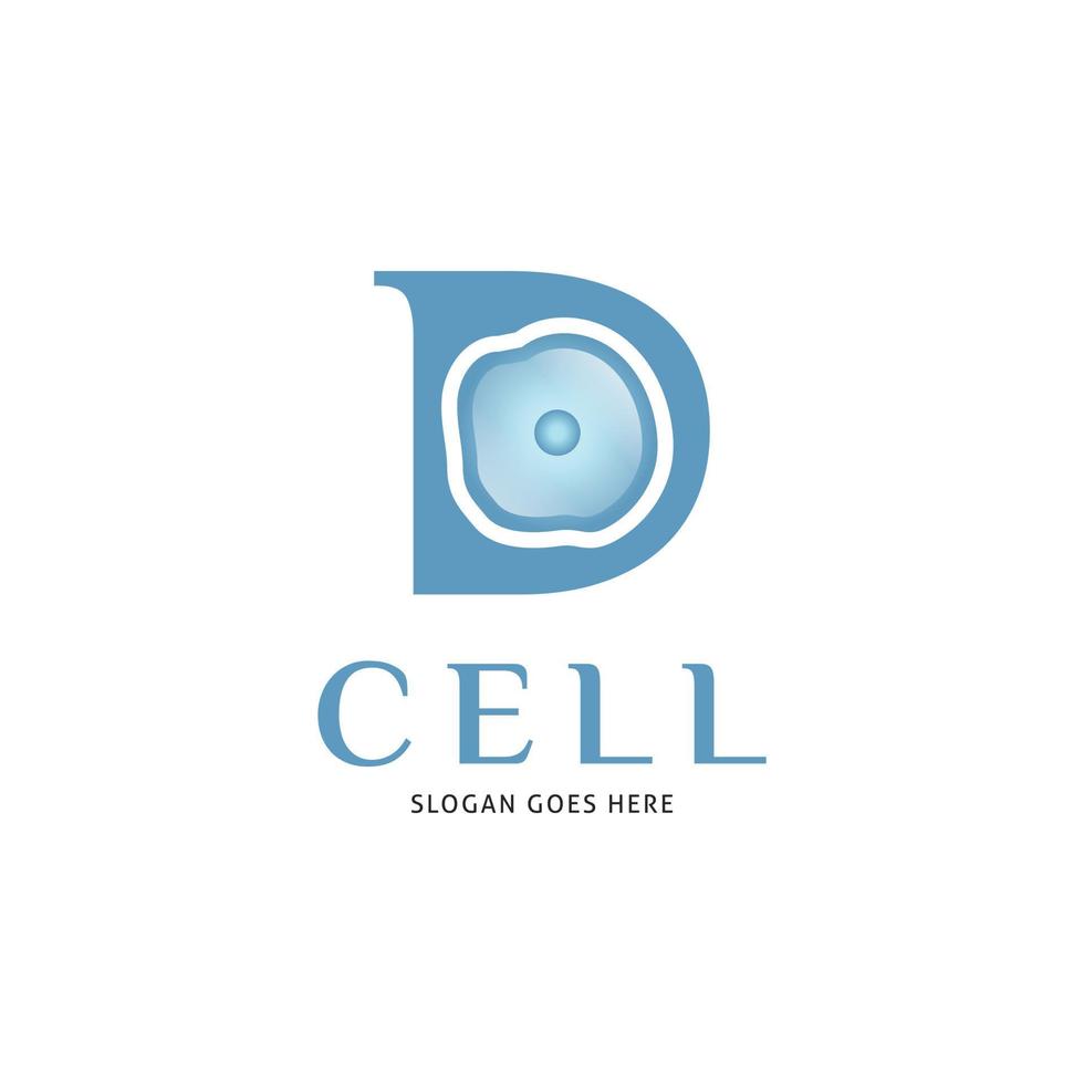 Initial Letter D Cell Icon Vector Logo Template Illustration Design