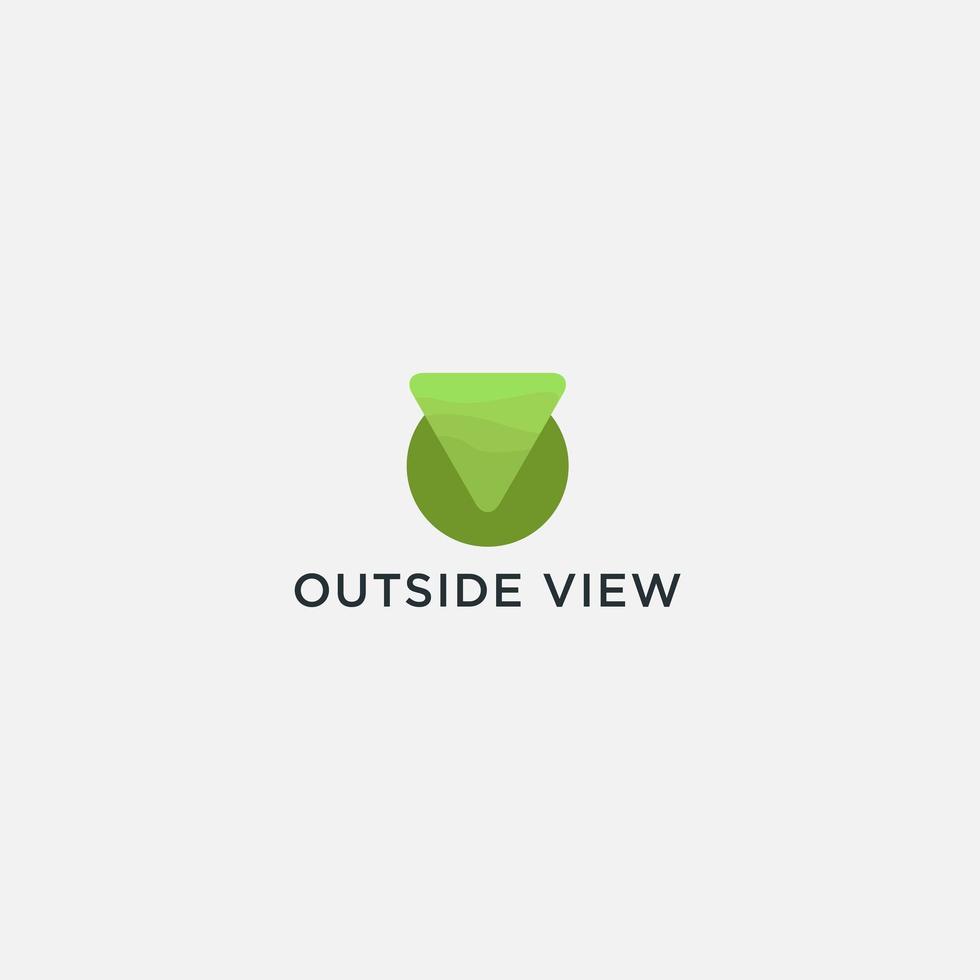 Abstract letter O and V logo design vector
