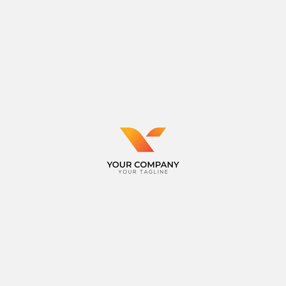 simple monogram letter V abstract logo vector