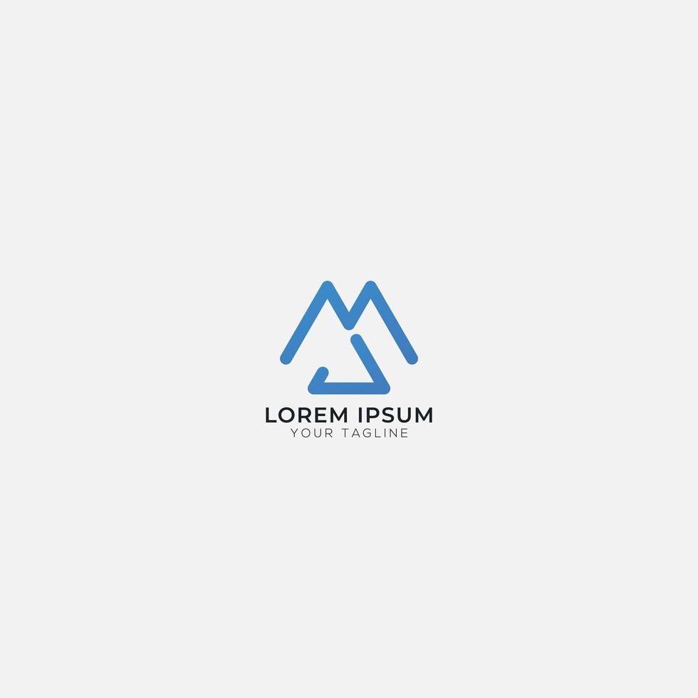 MJ logo design modern vector home