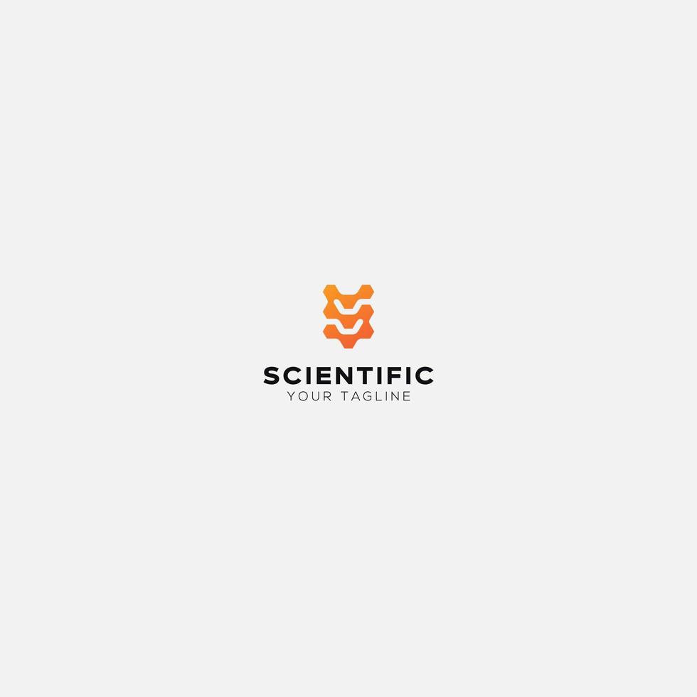 simple letter S monogram connection scientific logo vector