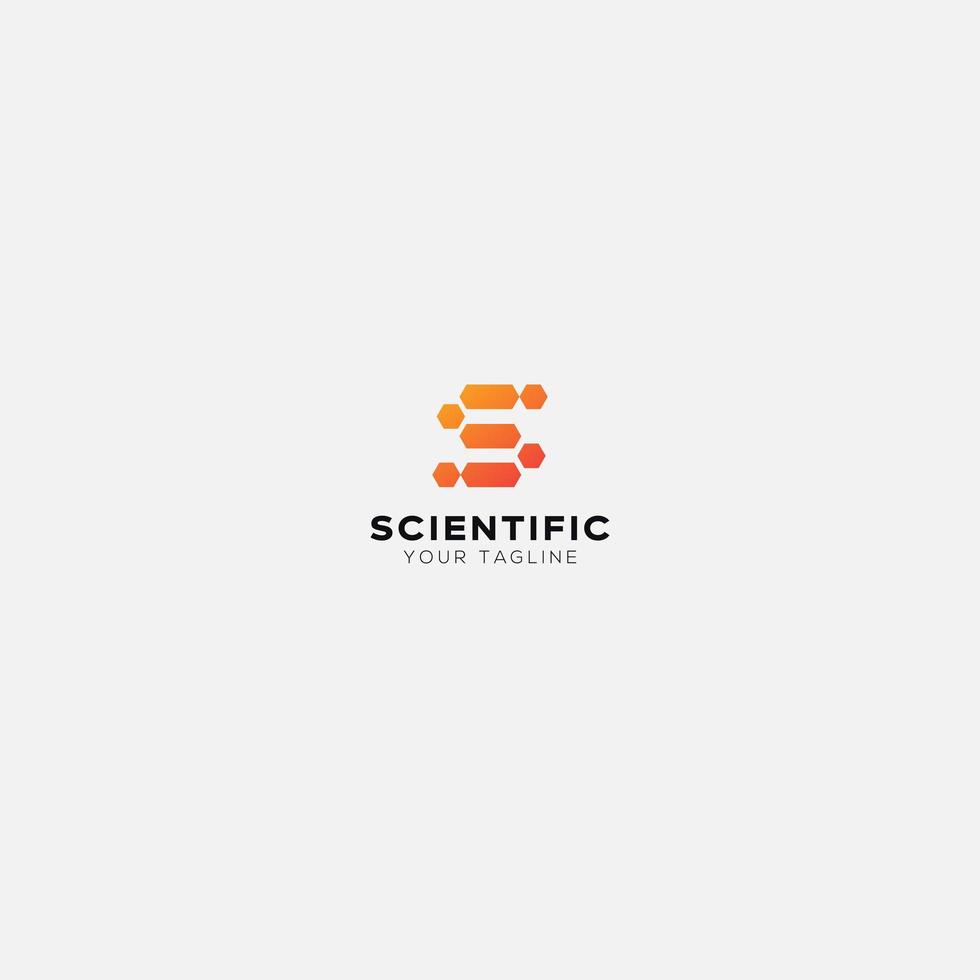 letter S monogram connection scientific logo network vector