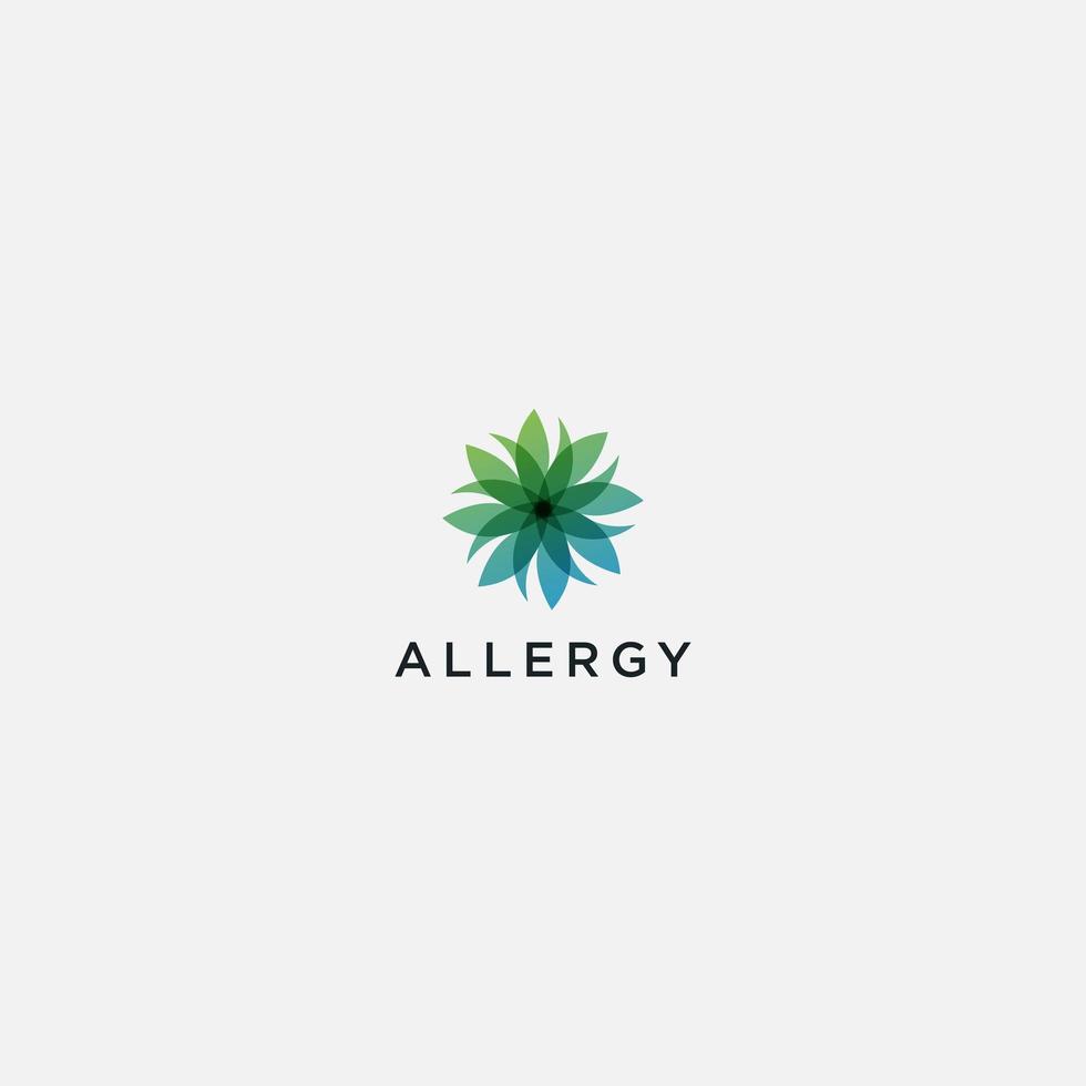 abstract green natural pattern minimalist feminine logo vector