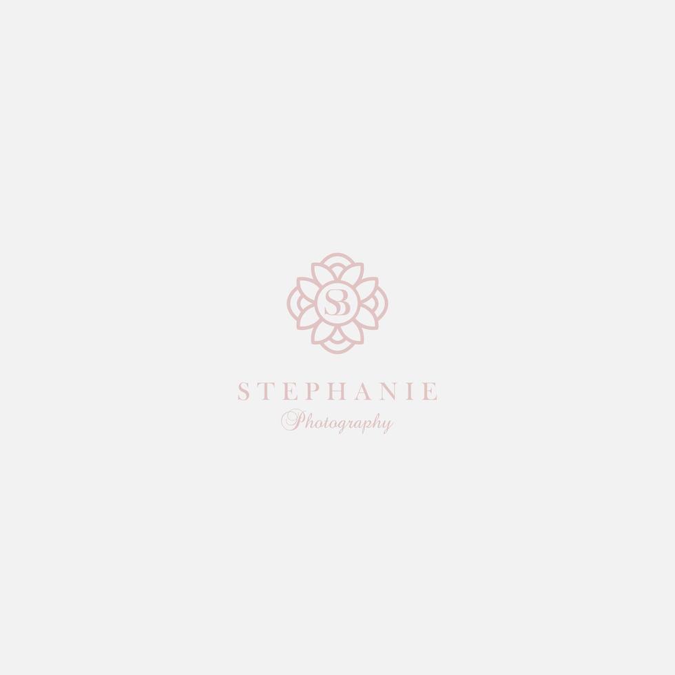 fotografía minimalista logo floral femenino hoja vector