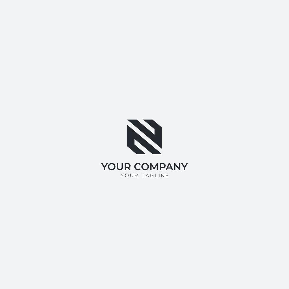 monogram logo N like Z logo design vector