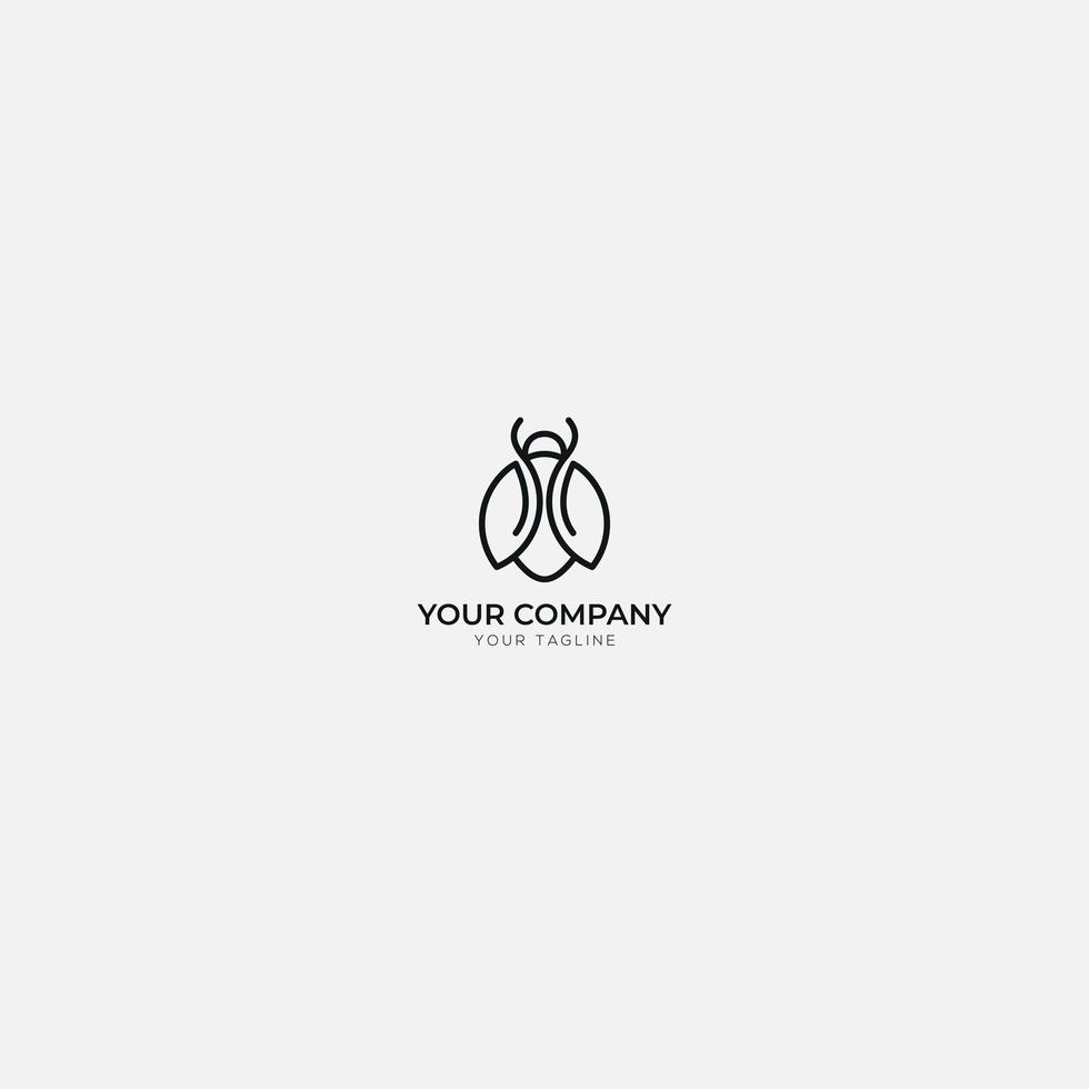 insect line art mascot character vector