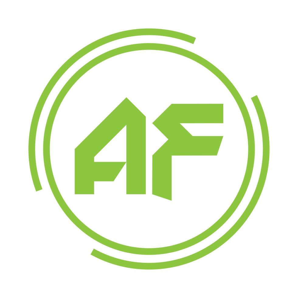 plantilla de ilustración vectorial de diseño de logotipo af. icono de monograma de letras af creativas. vector