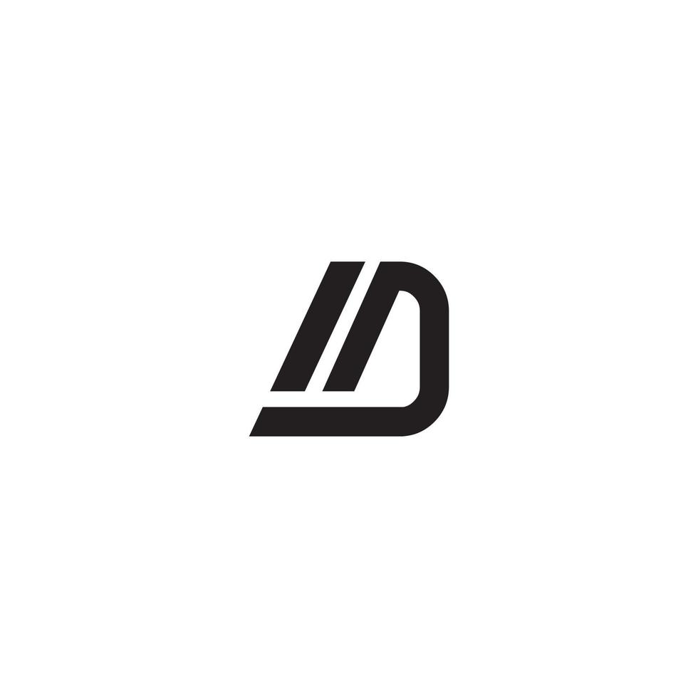diseño abstracto del logotipo de la letra d. plantilla de diseño de emblema mínimo creativo y premium. símbolo del alfabeto gráfico para la identidad empresarial corporativa. elemento de vector dd inicial