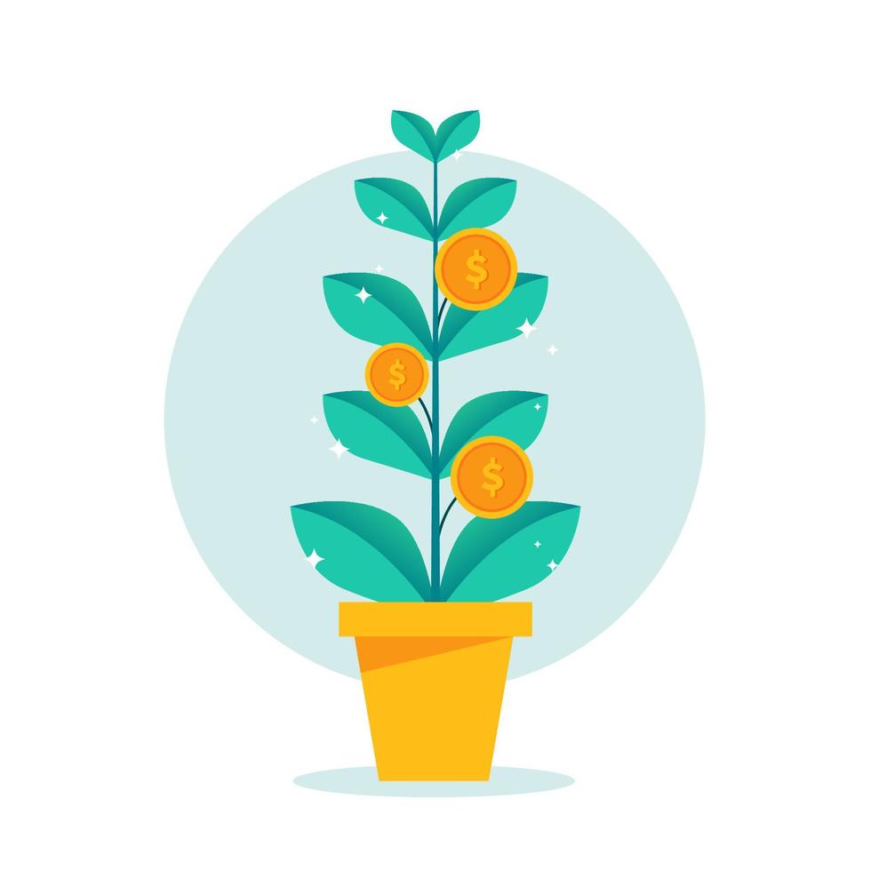 Money tree vector illustration concept