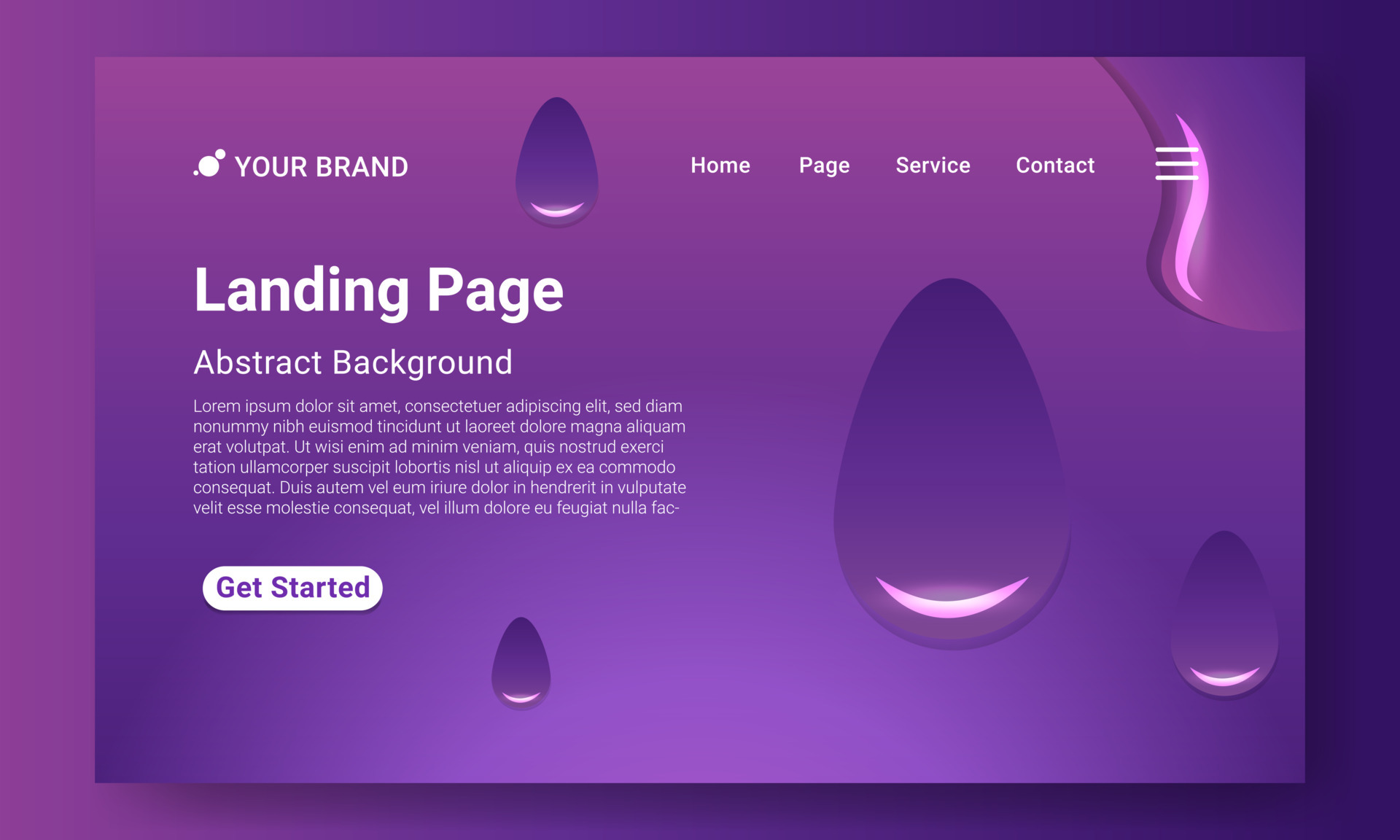 landing-page-website-template-vector-abstract-colorful-gradient