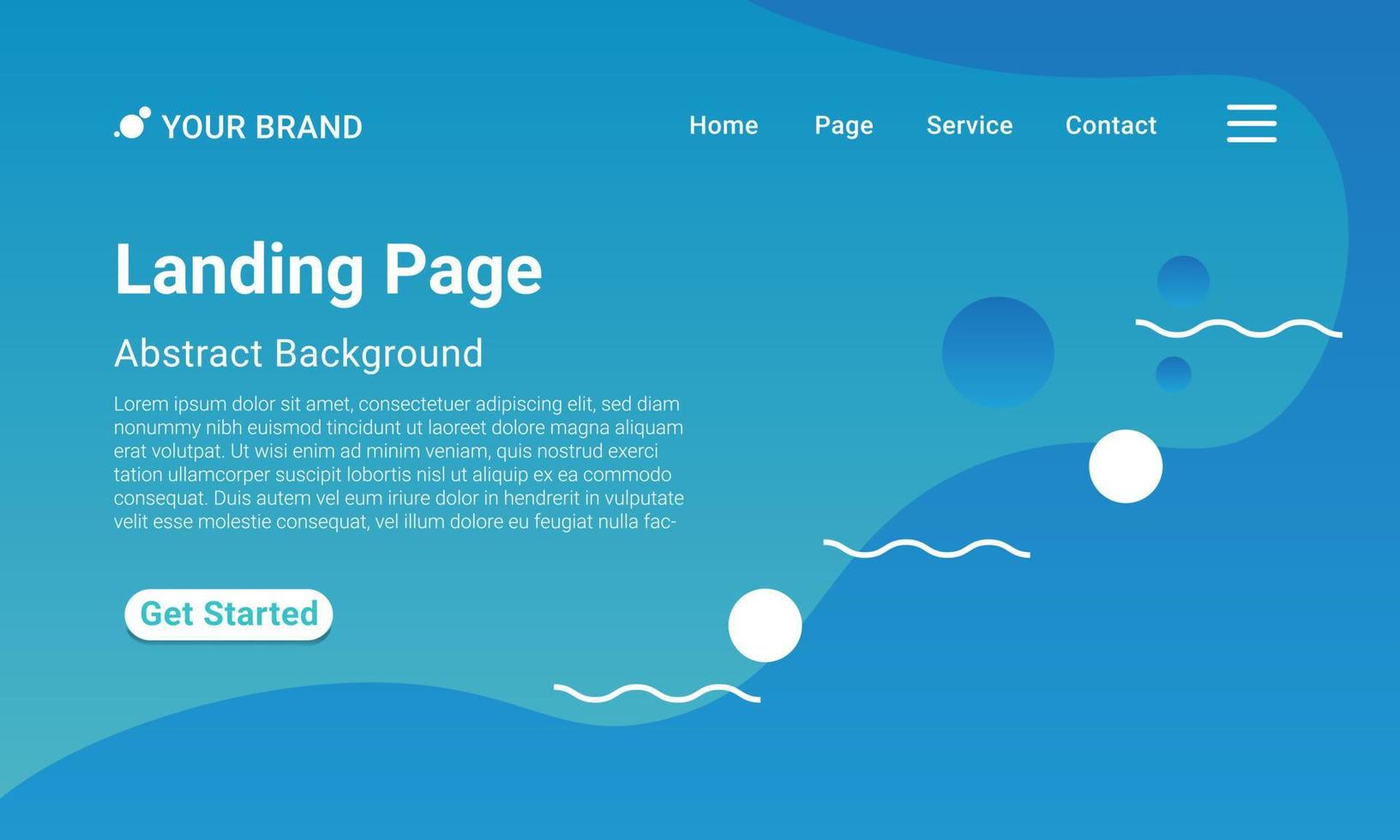 Landing Page Website Template Vector. Geometric colorful gradient. Design for website and mobile, Business Interface, Landing Web Page. vector