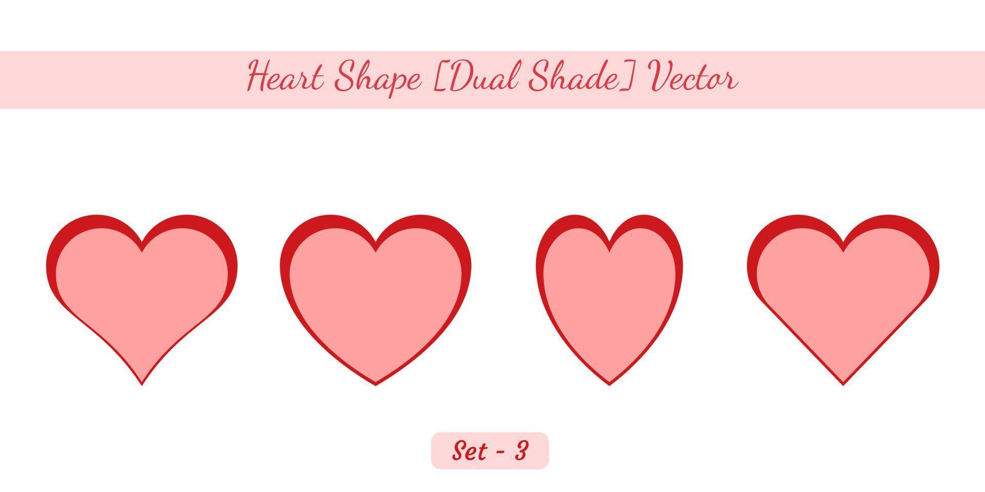 Creative Heart shape object set, Heart shape vector object set created on white background.