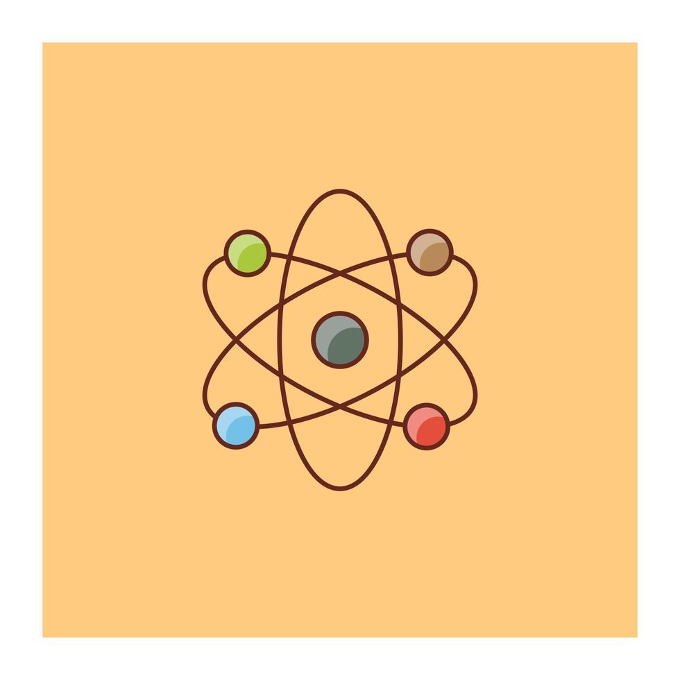 ilustración de vector de ciencia sobre un fondo. símbolos de primera calidad. icono de color plano de línea vectorial para concepto y diseño gráfico.