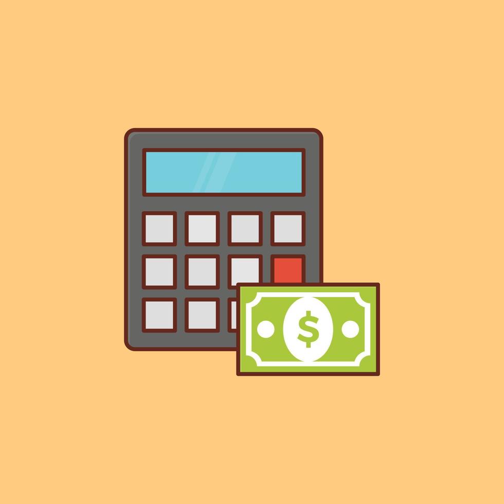 calculation Vector illustration on a background. Premium quality symbols. Vector Line Flat color  icon for concept and graphic design.
