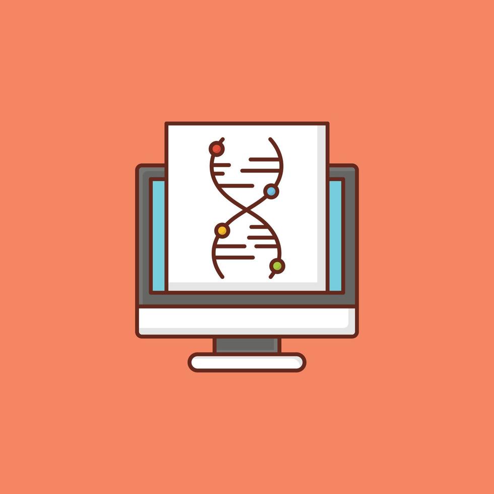 genetics  Vector illustration on a  background. Premium quality symbols. Vector Line Flat color  icon for concept and graphic design.
