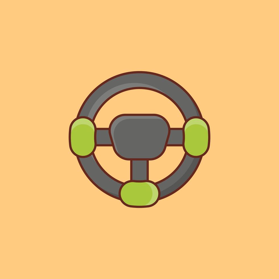 steering Vector illustration on a background. Premium quality symbols. Vector Line Flat color  icon for concept and graphic design.