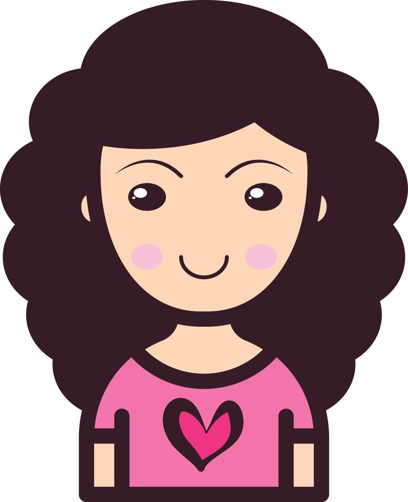 girl Vector illustration on a transparent background. Premium quality symbols. Vector Line Flat color  icon for concept and graphic design.