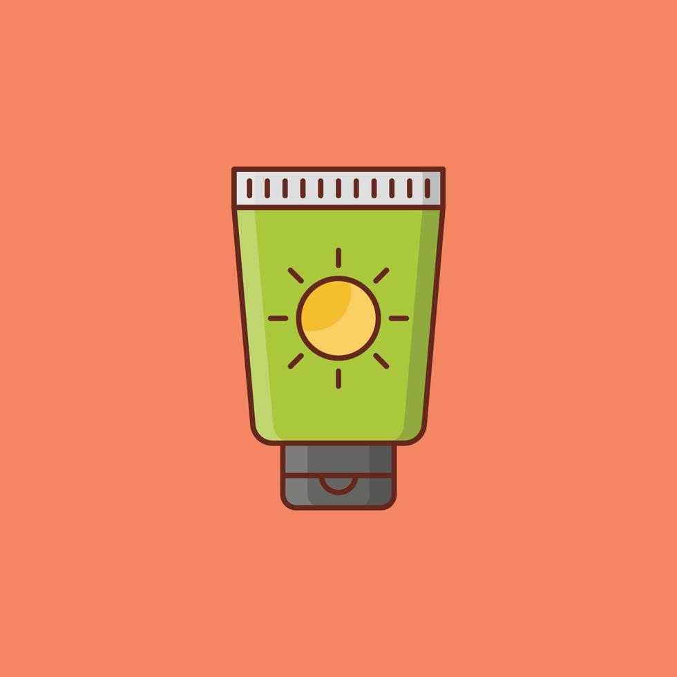 sunblock Vector on a transparent background. Premium quality symbols. Vector Line Flat color  icon for concept and graphic design.