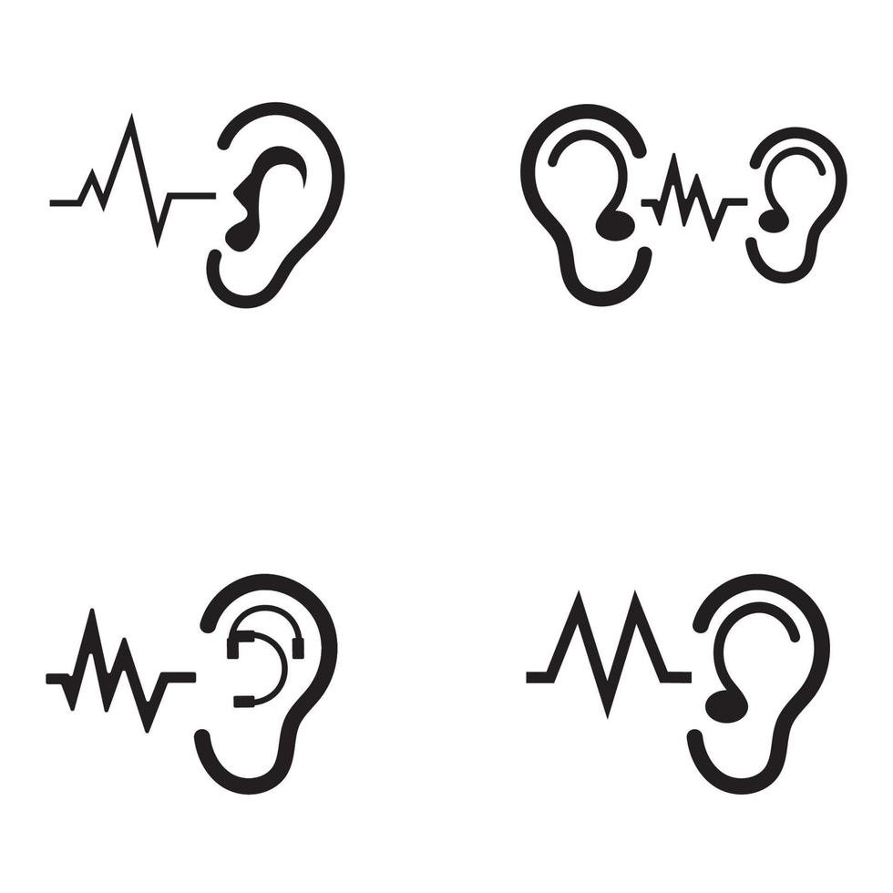 Hearing Logo Template vector icon design