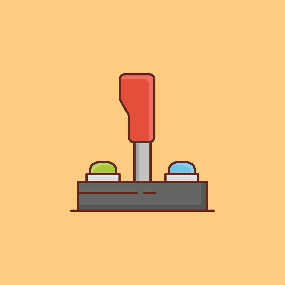 Ilustración de vector de joystick sobre un fondo. símbolos de primera calidad. icono de color plano de línea vectorial para concepto y diseño gráfico.