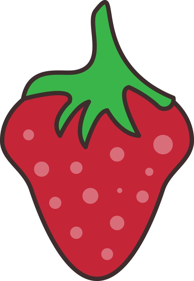 strawberry Vector illustration on a transparent background. Premium quality symbols. Vector Line Flat color  icon for concept and graphic design.