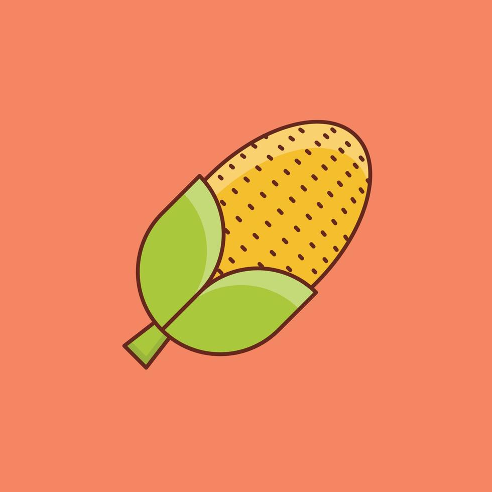 corn Vector illustration on a background. Premium quality symbols. Vector Line Flat color  icon for concept and graphic design.