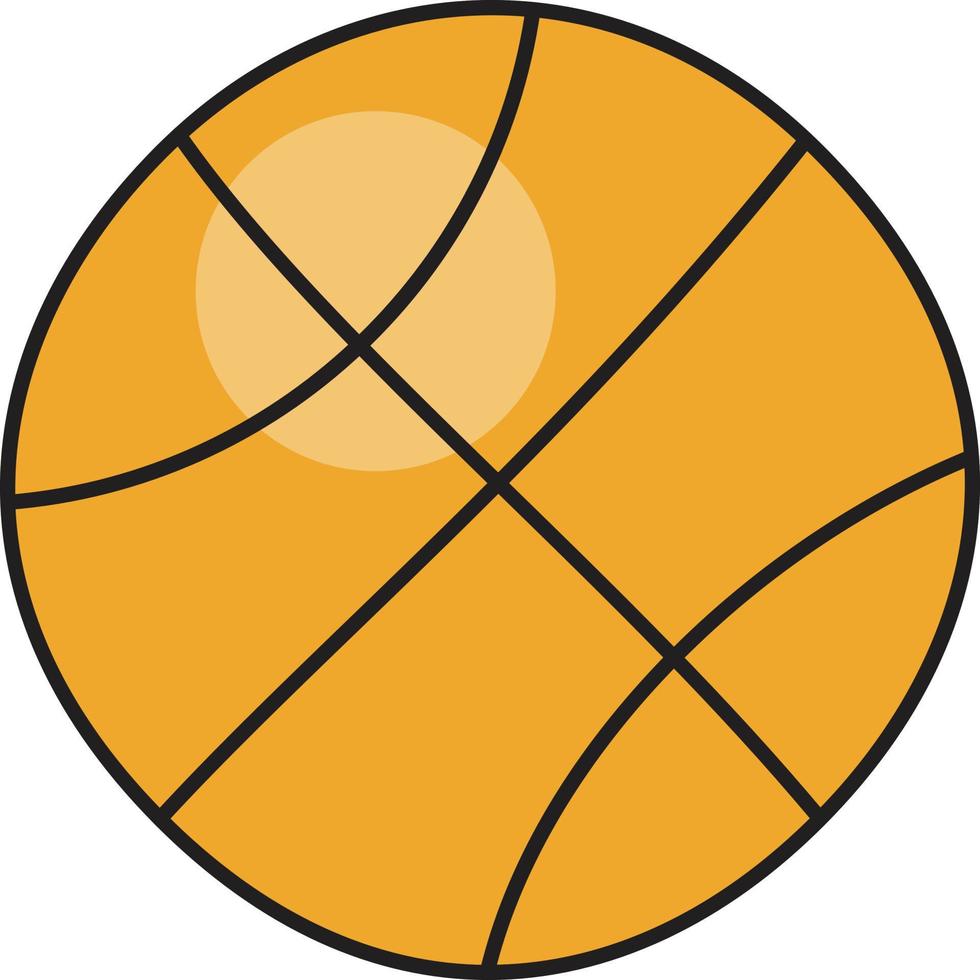Ilustración de vector de baloncesto sobre un fondo transparente. símbolos de primera calidad. icono de color plano de línea vectorial para concepto y diseño gráfico.