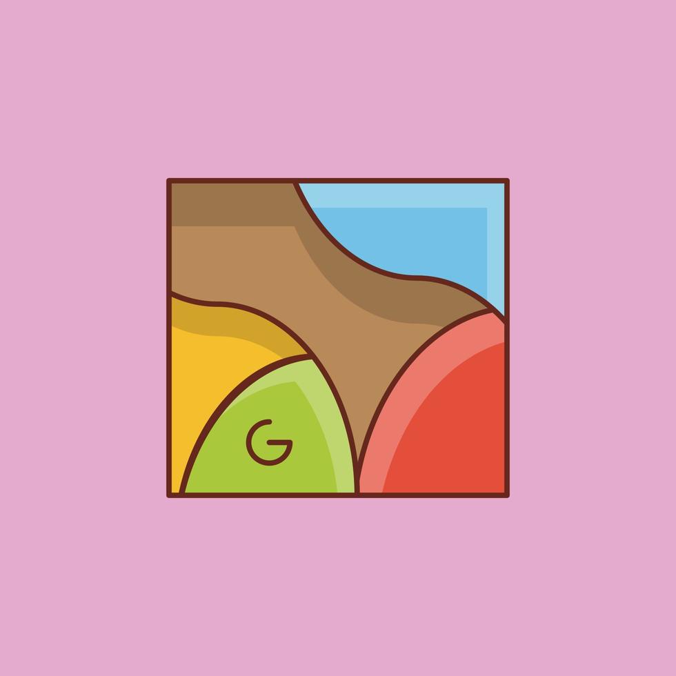 Ilustración de vector de playa sobre un fondo. símbolos de primera calidad. icono de color plano de línea vectorial para concepto y diseño gráfico.