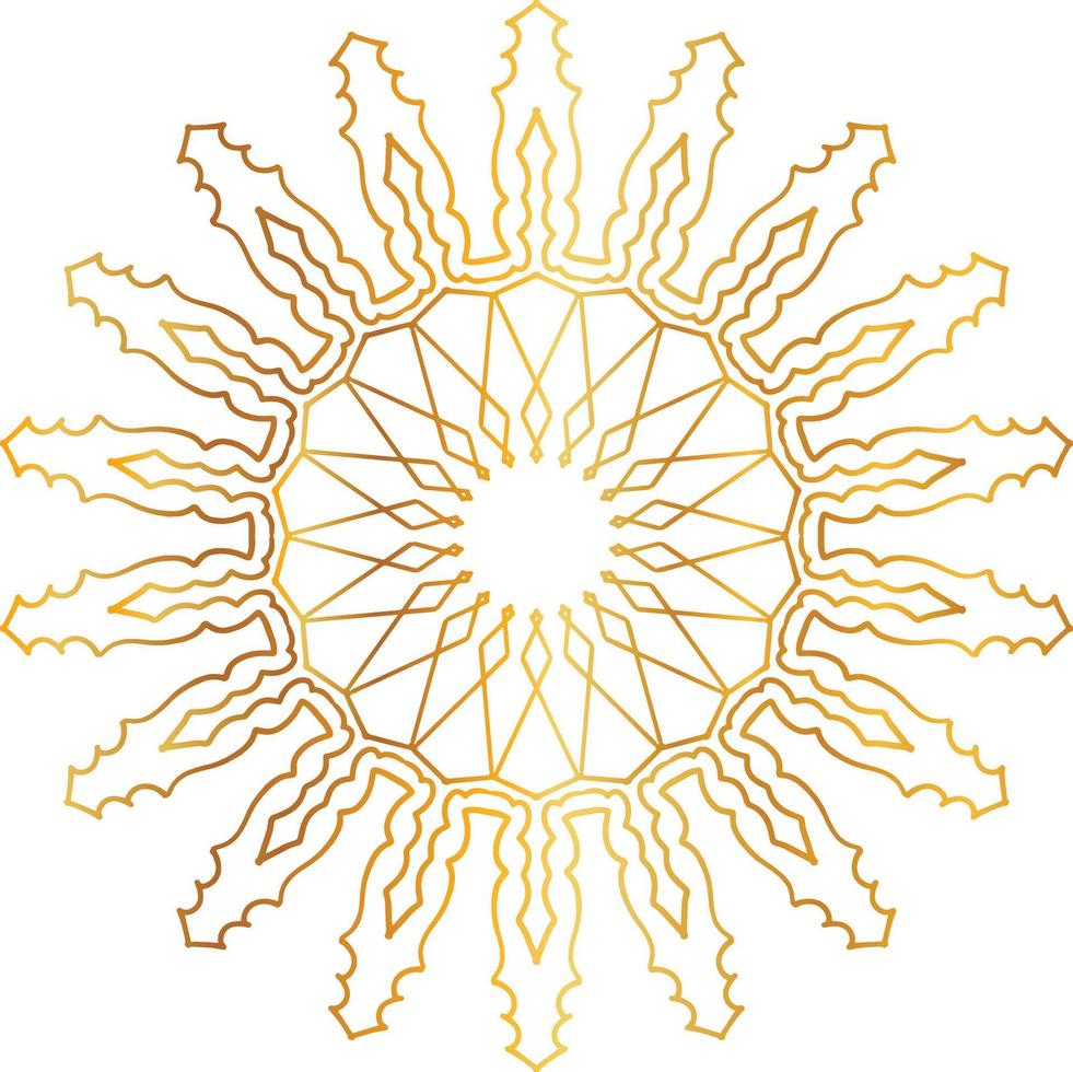 mandala design with golden artwork, vintage, royal, circle, flower vector