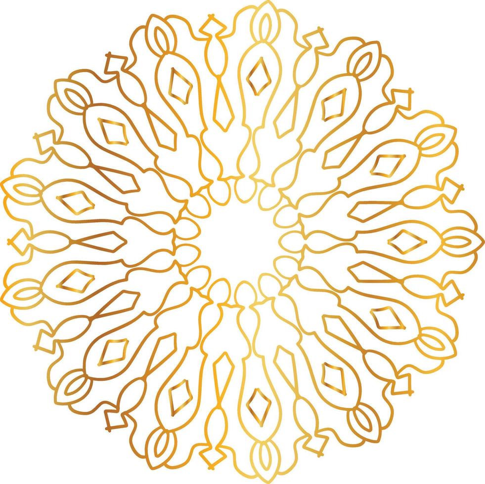 mandala design with golden artwork, vintage, royal, circle, flower vector