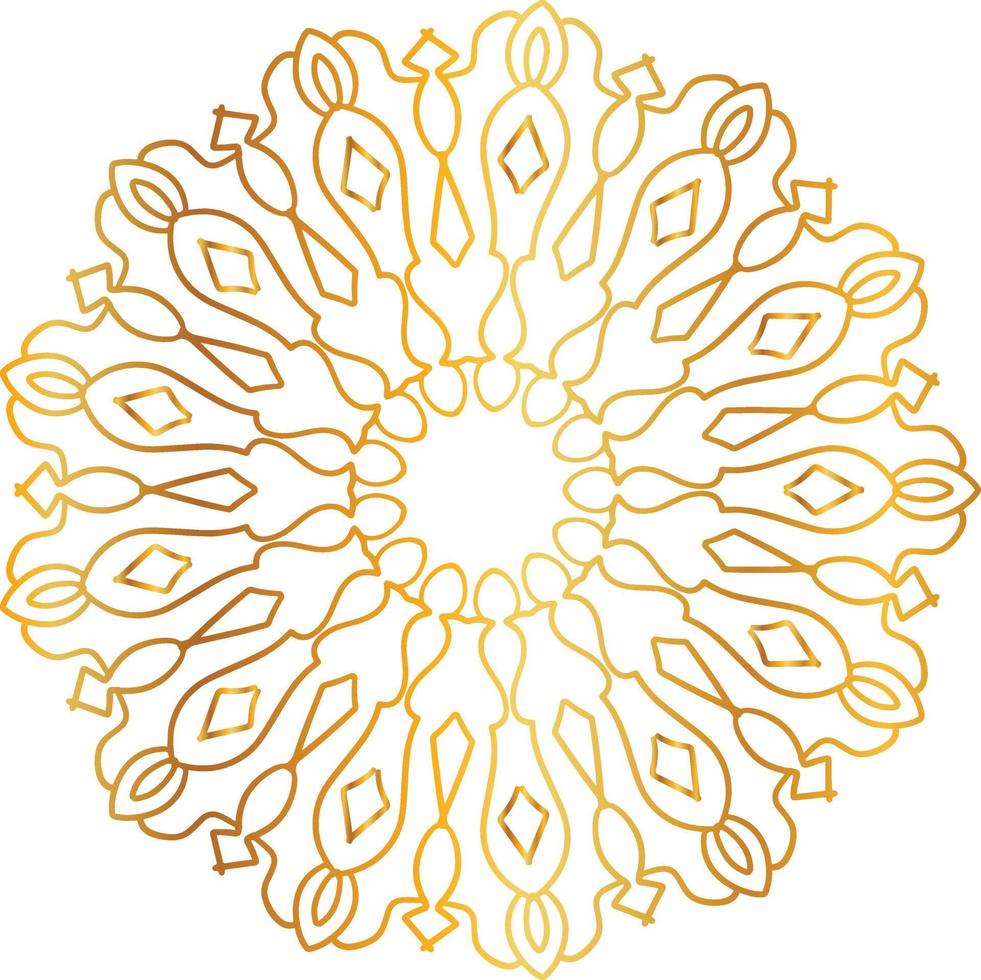 mandala design with golden artwork, vintage, royal, circle, flower vector