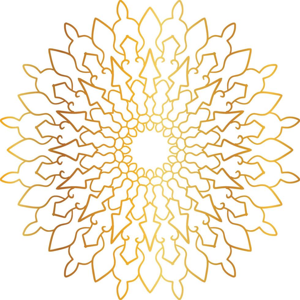 mandala design with golden artwork, vintage, royal, circle, flower vector