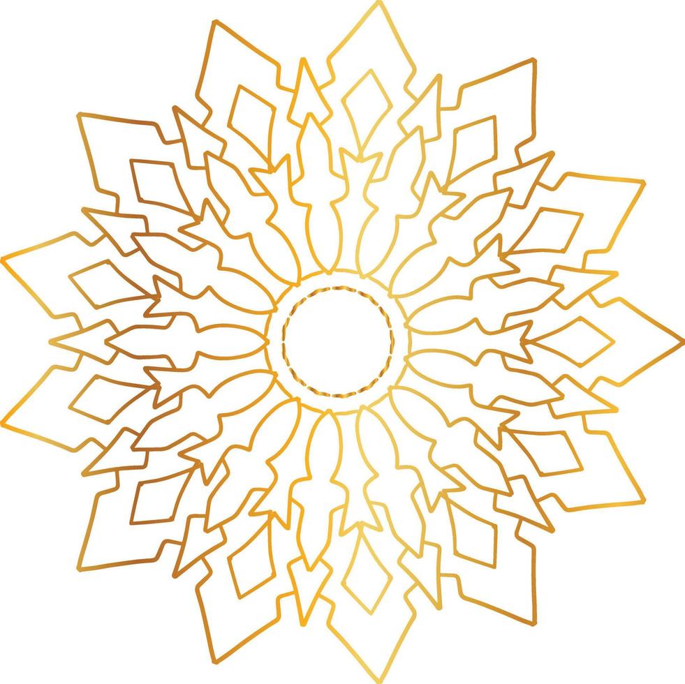 mandala design with golden artwork, vintage, royal, circle, flower vector