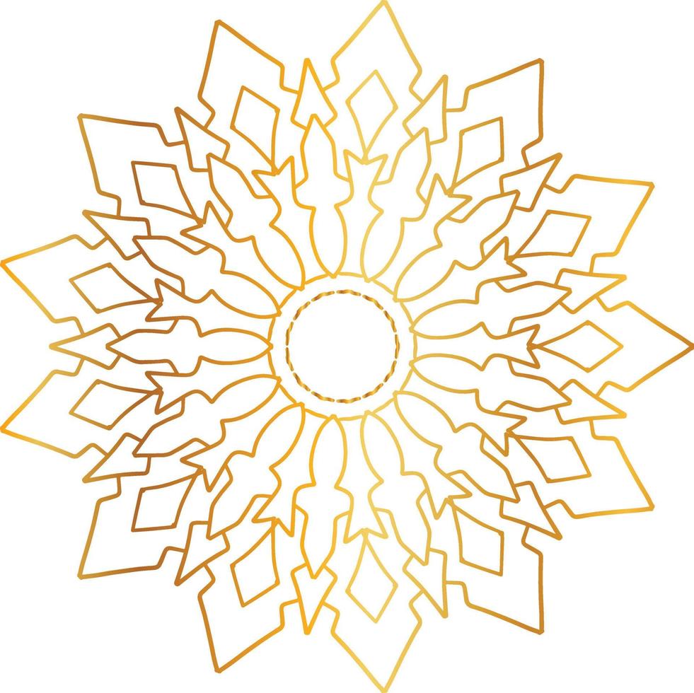 mandala design with golden artwork, vintage, royal, circle, flower vector