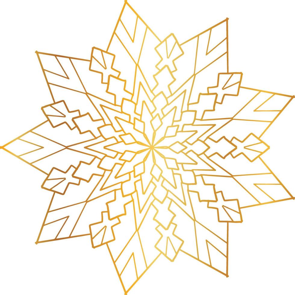 mandala design with golden artwork, vintage, royal, circle, flower vector