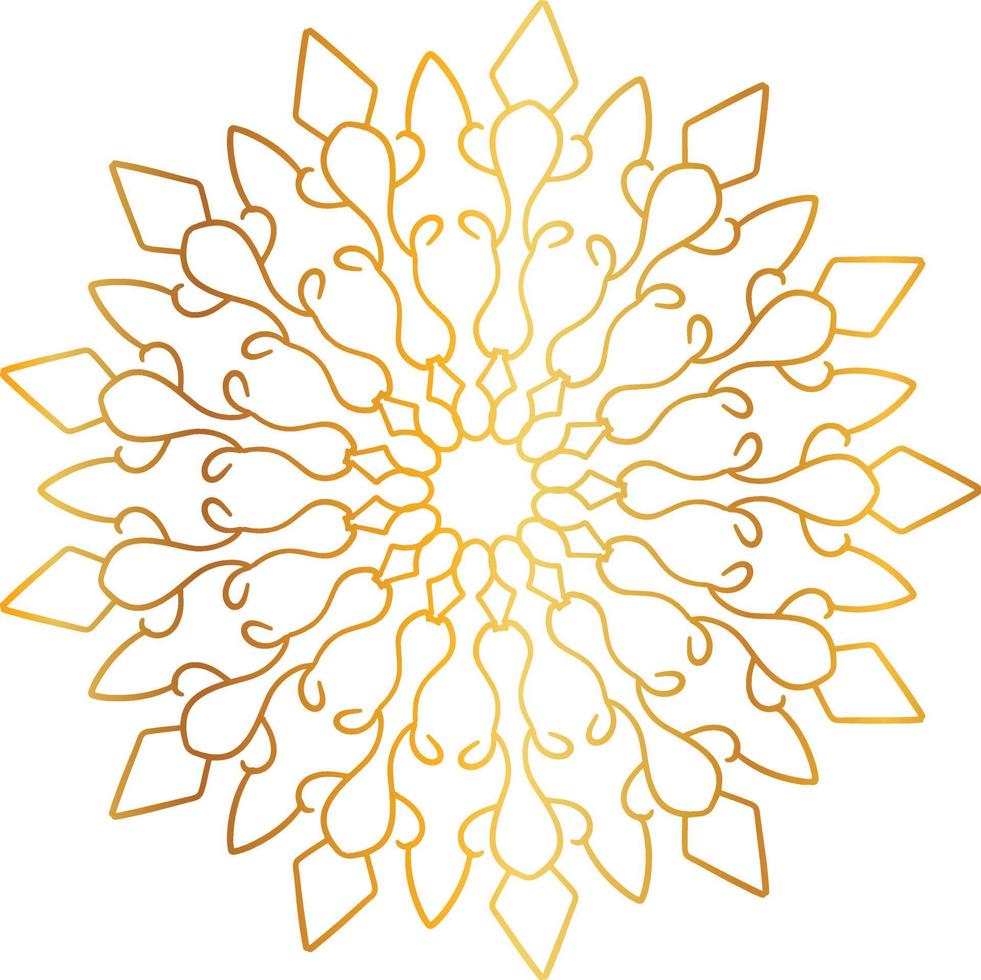 mandala design with golden artwork, vintage, royal, circle, flower vector