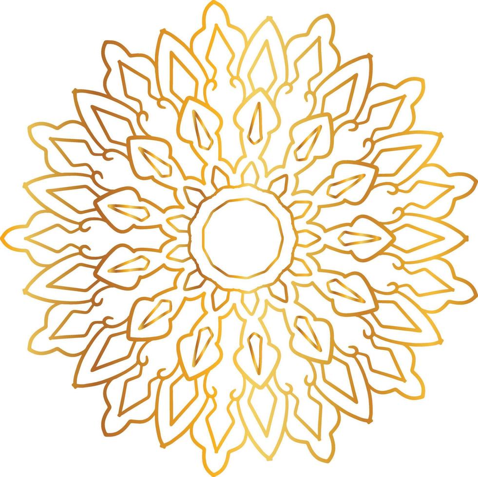 mandala design with golden artwork, vintage, royal, circle, flower vector