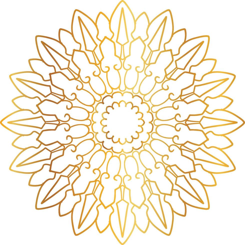 mandala design with golden artwork, vintage, royal, circle, flower vector
